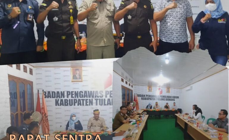  Kejaksaan Negeri Tulang Bawang Mengikuti Rapat Sentra Gakkumdu Kabupaten Tulang Bawang Tahun 2023