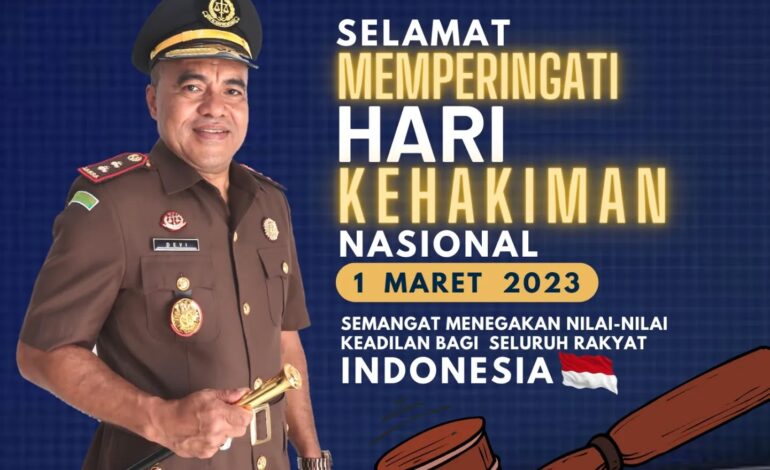  Kepala Kejaksaan Negeri Tulang Bawang mengucapkan Selamat Memperingati Hari Kehakiman Nasional 1 Maret 2023 “Semangat Menegakkan Nilai-niai Keadilan Bagi Seluruh Rakyat Indonesia ”
@kejaksaan.ri @kejatilampung