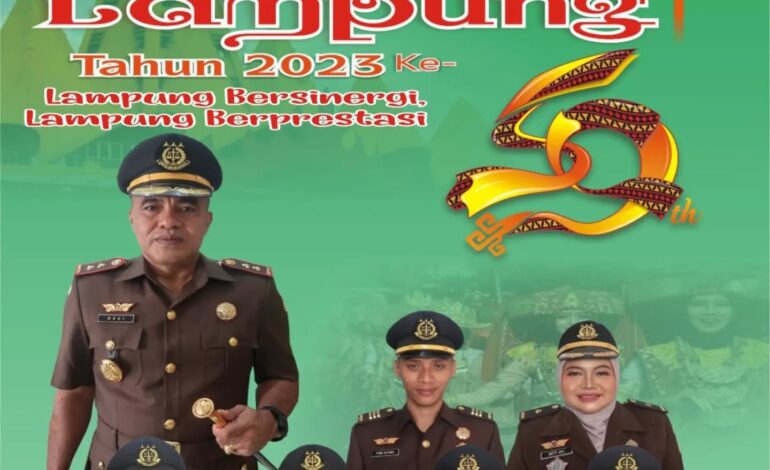  Kepala Kejaksaan Negeri Tulang Bawang Beserta Seluruh Jajaran Mengucapkan “Selamat Hari Jadi Provinsi Lampung yang Ke-59”
Lampung Bersinergi, Lampung Berprestasi. 
@kejatilampung @kejaksaan.ri