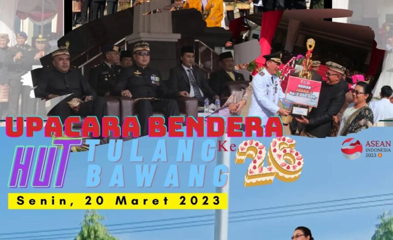  Kejaksaan Negeri Tulang Bawang Mengikuti Upacara Bendera Dalam Rangka Memperingati Hari Ulang Tahun Kabupaten Tulang Bawang yang ke-26 Tahun