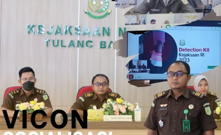  Kejaksaan Negeri Tulang Bawang Mengikuti Vicon Sosialisasi Kegiatan Pengadaan Gelang Tahanan ( Detection KIT )