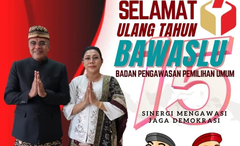  Kepala Kejaksaan Negeri Tulang Bawang Dan Ketua IAD Daerah Tulang Bawang Beserta Seluruh Jajaran Mengucapkan Selamat Ulang Tahun “Badan Pengawasan Pemilihan Umum ”ke – 15 Tahun. 
Sinergi Mengawasi, Jaga Demokrasi. 
@kejaksaan.ri @kejatilampung @bawasluri