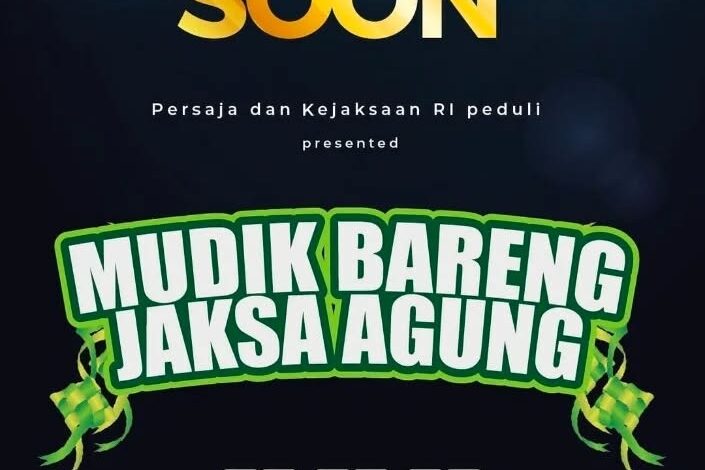  Ada kabar baik bagi kalian semua yang sedang kebingungan mencari sarana transportasi untuk Mudik Lebaran, tak perlu risau maupun gundah, karena kami punya solusinya “Mudik Bareng, Jaksa Agung ”pada tanggal 18 April 2023 yang diselenggarakan Melalui Program Sosial Persaja dan Kejaksaan RI Perduli, Mudik GRATIS dengan 7 Kota Tujuan :