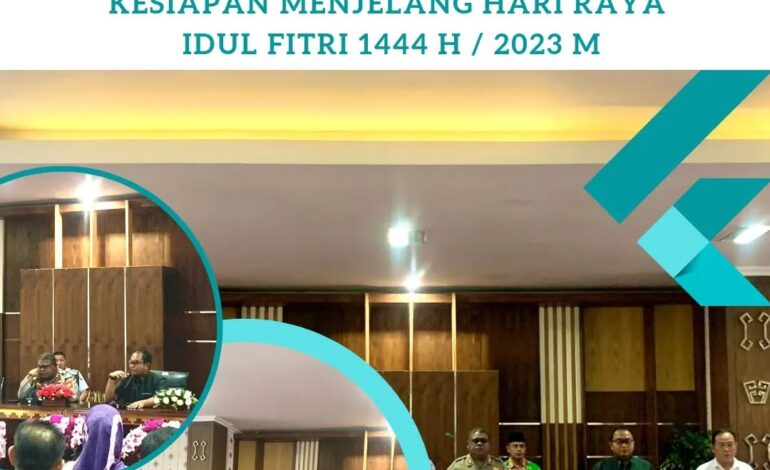  Kejaksaan Negeri Tulang Bawang Mengikuti Kegiatan Rapat Koordinasi Kesiapan Menjelang Hari Raya Idul Fitri 1444 H / 2023 M