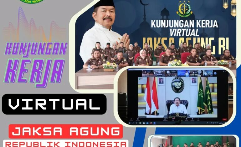  Kejaksaan Negeri Tulang Bawang Mengikuti Video Conference (Vicon) Kunjungan Kerja Virtual Jaksa Agung Republik Indonesia