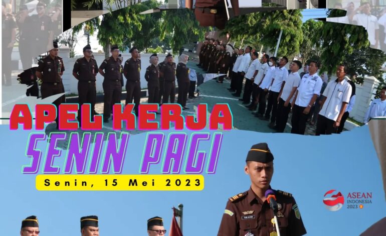 Kejaksaan Negeri Tulang Bawang melaksanakan Apel Rutin Senin pagi disertai Pembacaan Core Value Dan Employer Branding ASN