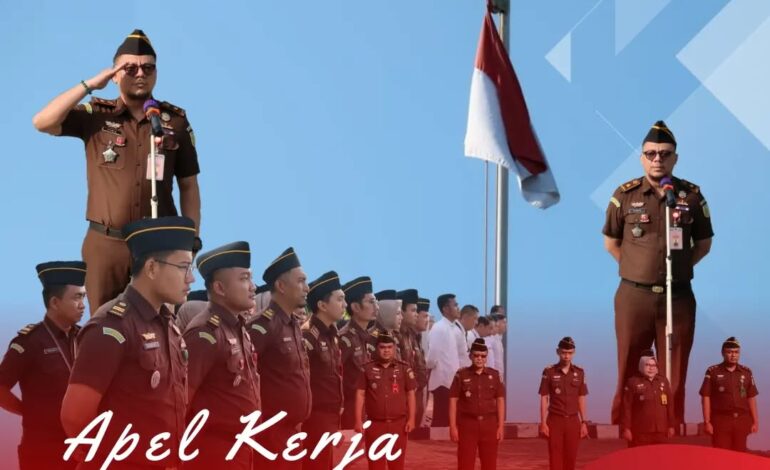  Kejaksaan Negeri Tulang Bawang melaksanakan Apel Rutin Senin pagi disertai Pembacaan Core Value Dan Employer Branding ASN