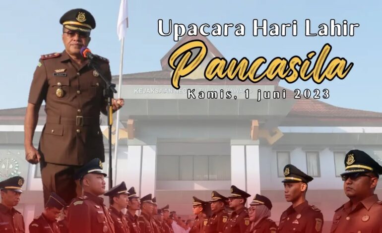  Kejaksaan Negeri Tulang Bawang melaksanakan Upacara Memperingati“Hari Lahir Pancasila”1 Juni 2023