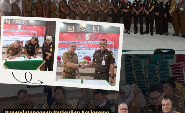  Kejaksaan Negeri Tulang Bawang melakukan Penandatanganan Perjanjian Kerjasama Antara Kejaksaan Negeri Tulang Bawang dengan Badan Pendapatan Daerah Kabupaten Tulang Bawang