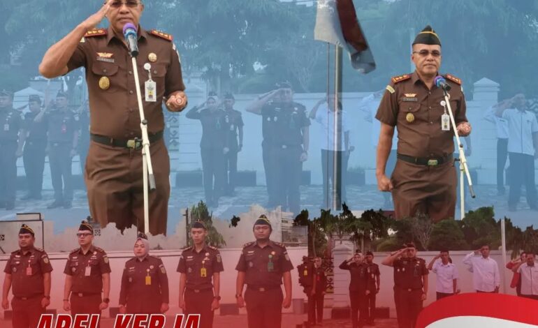  Kejaksaan Negeri Tulang Bawang melaksanakan Apel Rutin Senin Pagi Disertai Pembacaan Core Value Dan Employer Branding ASN