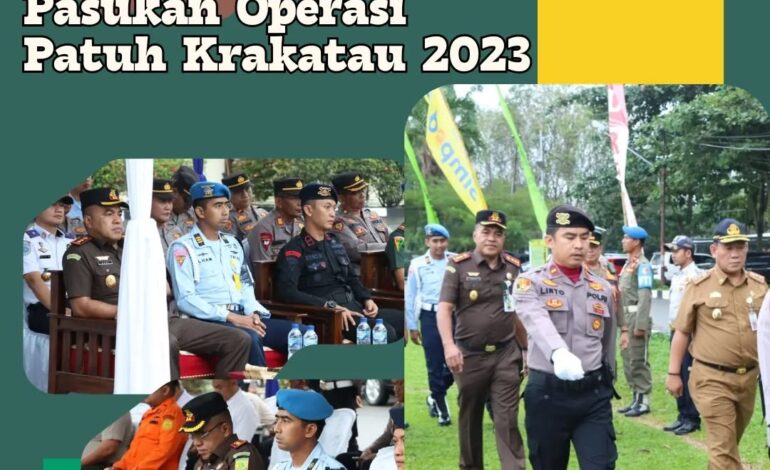  Kejaksaan Negeri Tulang Bawang mengikuti Apel Gelar Pasukan Operasi Patuh Krakatau 2023