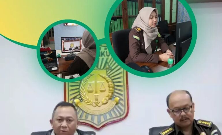  Kejaksaan Negeri Tulang Bawang mengikuti Video Conference ( Vicon ) Sosialisasi Monitoring dan Evaluasi Keterbukaan Informasi Publik Tahun 2023