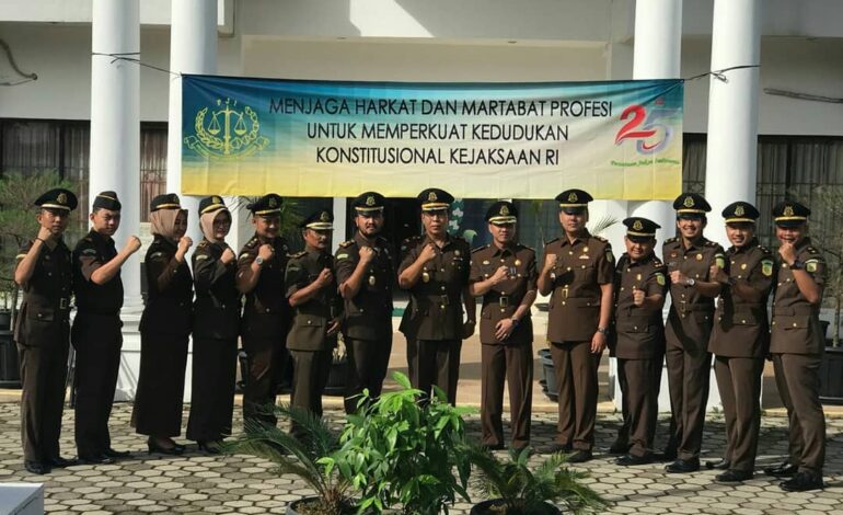  Upacara Hari Ulang Tahun organisasi Persatuan Jaksa Indonesia (PJI) ke-25 tahun 2018 di Halaman Kantor Kejaksaan negeri Tulang Bawang