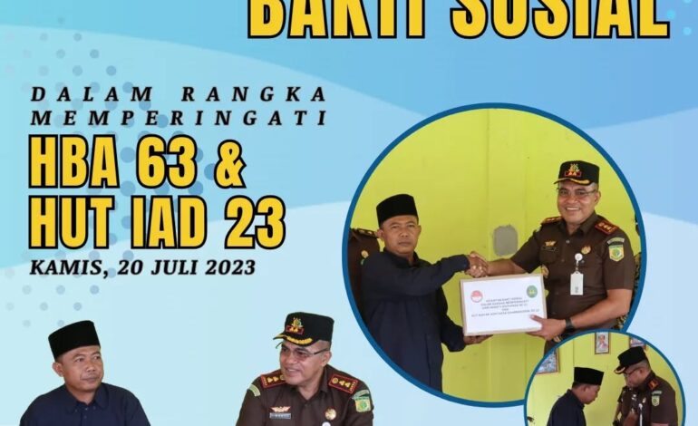  Kejaksaan Negeri Tulang Bawang Melakukan Kegiatan Bakti Sosial Ke pondok Pesantren Nurul Qodiri 2 Kabupaten Tulang Bawang Dalam Rangka Memperingati Hari Bhakti Adhyaksa ke – 63 & HUT Ikatan Adhyaksa Dharmakarini Ke – 23 Tahun 2023