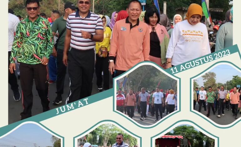  Kejaksaan Negeri Tulang Bawang mengikuti Kegiatan Jalan Sehat yang diselenggarakan oleh Pemkab Tulang Bawang dalam Rangka Memperingati Hari Kemerdekaan ke – 78