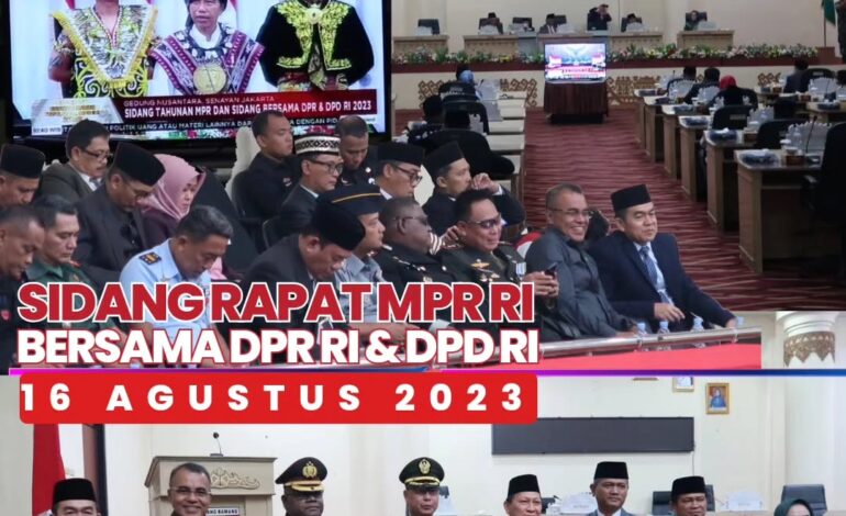  Kejaksaan Negeri Tulang Bawang mengikut Sidangi Rapat MPR RI Bersama DPR RI dan DPD RI Dikantor DPRD Tulang Bawang