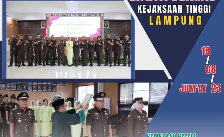  Kejaksaan Negeri Tulang Bawang Menghadiri Kegiatan Serah Terima Jabatan Asisten Pidana Khusus & Asisten Perdata dan Tata Usaha Negara Kejaksaan Tinggi Lampung