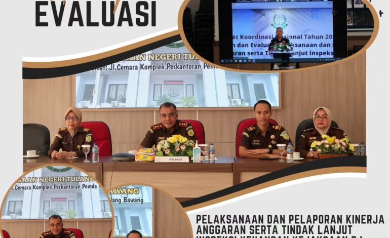  Kejaksaan Negeri Tulang Bawang mengikuti Video Conference ( Vicon ) Hari Pertama Rapat Koordinasi Nasional Pemantauan dan Evaluasi Pelaksanaan dan Pelaporan Kinerja Anggaran serta Tindak Lanjut Inspeksi Keuangan Kejaksaan Republik Indonesia Tahun 2023