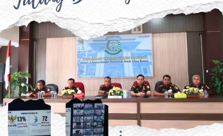  Kejaksaan Negeri Tulang Bawang Mengikuti Video Conference (Vicon) Sosialisasi Pelaksanaan e-SPI di Lingkungan Kejaksaan Republik Indonesia