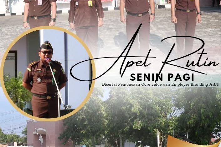 Kejaksaan Negeri Tulang Bawang melaksanakan Apel Rutin Senin Pagi Disertai Pembacaan Core Value Dan Employer Branding ASN