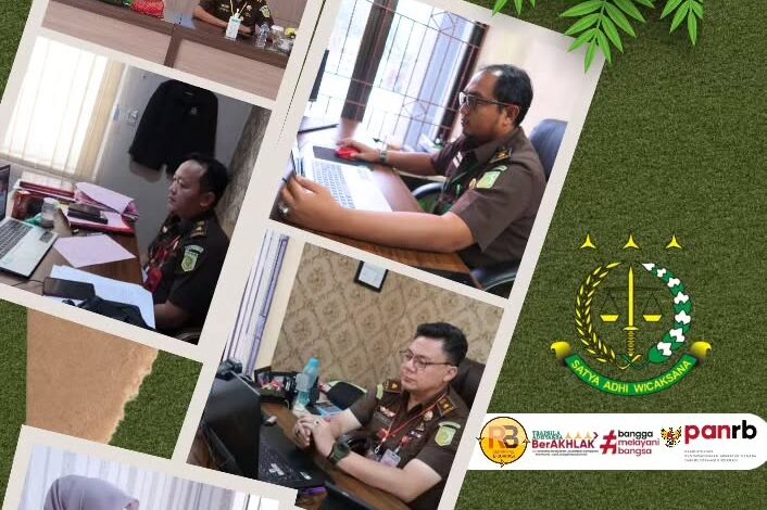  Kejaksaan Negeri Tulang Bawang mengikuti Video Conference ( VICON ) Penutupan Rapat Kerja Teknis ( RAKERNIS ) Bidang / Badan Diklat Kejaksaan Republik Indonesia