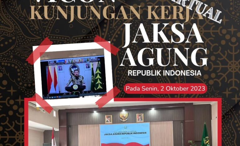  Kejaksaan Negeri Tulang Bawang Mengikuti Video Conference (Vicon) Kunjungan Kerja Virtual Jaksa Agung Republik Indonesia