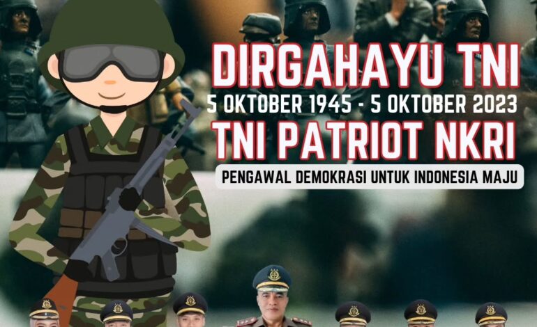 Kepala Kejaksaan Negeri Tulang Bawang Beserta Seluruh Jajaran Mengucapkan “Dirgahayu TNI ”5 Oktober 2023 TNI PATRIOT NKRI ( Pengawal Demokrasi Untuk Indonesia Maju ) 

@kejaksaan.ri @kejatilampung