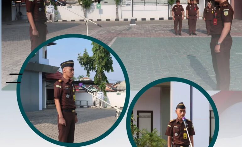  Kejaksaan Negeri Tulang Bawang melaksanakan Apel Rutin Senin pagi disertai Pembacaan Core Value Dan Employer Branding ASN