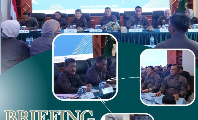  Kejaksaan Negeri Tulang Bawang mengikuti Kegiatan BRIEFING oleh Kejaksaan Tinggi Lampung perihal Evaluasi Kinerja Kejaksaan Negeri Se-Wilayah Lampung