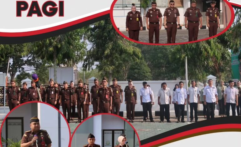  Kejaksaan Negeri Tulang Bawang melaksanakan Apel Rutin Senin pagi disertai Pembacaan Core Value Dan Employer Branding ASN