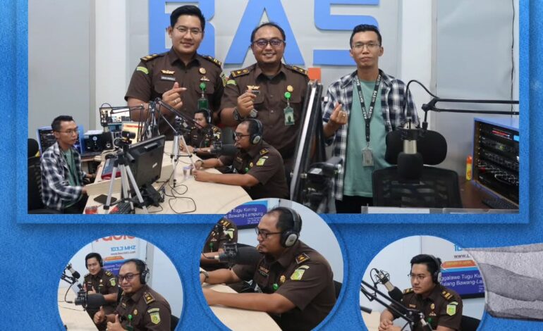  Kejaksaan Negeri Tulang Bawang melakukan Kegiatan Jaksa Menyapa di BAS Radio 103,3 FM Kabupaten Tulang Bawang