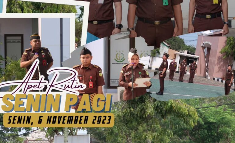  Kejaksaan Negeri Tulang Bawang melaksanakan Apel Rutin Senin pagi disertai Pembacaan Core Value Dan Employer Branding ASN