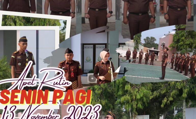  Kejaksaan Negeri Tulang Bawang melaksanakan Apel Rutin Senin pagi disertai Pembacaan Core Value Dan Employer Branding ASN