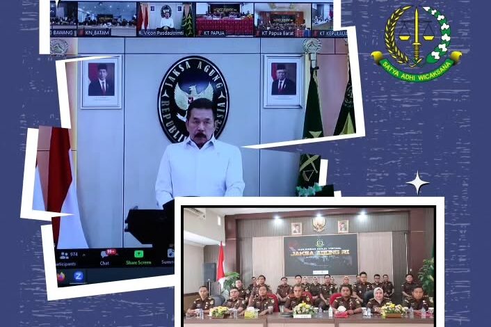  Kejaksaan Negeri Tulang Bawang Mengikuti Video Conference (Vicon) Kunjungan Kerja Virtual Jaksa Agung Republik Indonesia