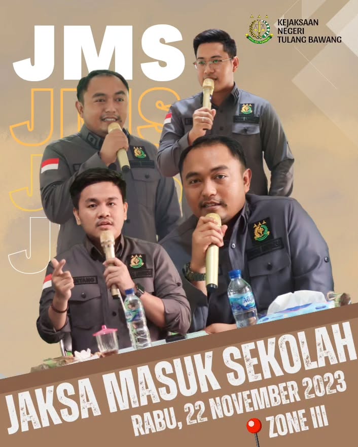 Kejaksaan Negeri Tulang Bawang melakukan Penyuluhan Hukum dalam Program Jaksa Masuk Sekolah (JMS) Zone Tiga (III) Dikampung SMPN 1  Kecamatan Rawa Jitu Timur Kabupaten Tulang Bawang dengan Tema ” Kenali Hukum Jauhi Hukuman “