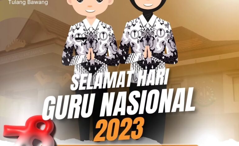  Kepala Kejaksaan Negeri Tulang Bawang Beserta Seluruh Jajaran Mengucapkan “Selamat Memperingati Hari Guru Nasional ”25 November 2023.

“ Ciptakan Pembelajaran Berkualitas melalui Kurikulum Merdeka ”.

@kejaksaan.ri @kejatilampung