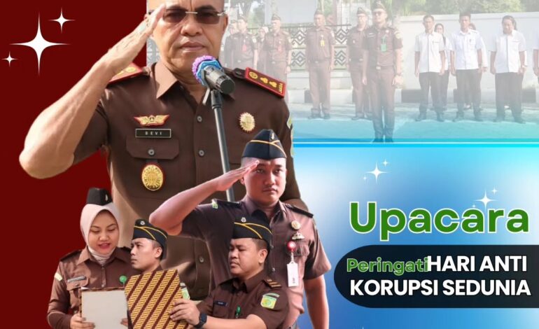  Kejaksaan Negeri Tulang Bawang melaksanakan Upacara memperingati Hari Anti Korupsi Sedunia (HAKORDIA) Tahun 2023