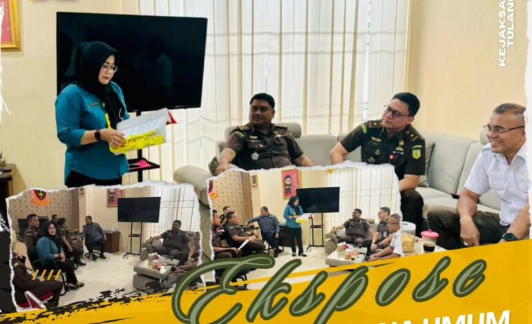  Kejaksaan Negeri Tulang Bawang menghadiri Kegiatan Ekspose Perkara Tindak Pidana Umum