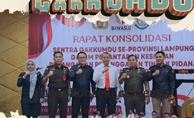  Kejaksaan Negeri Tulang Bawang mengikuti Kegiatan Rapat Konsolidasi Sentra Gakkumdu se-Provinsi Lampung dalam Pemantapan Kesiapan pada Tahapan Kampanye Pemilu Tahun 2024
