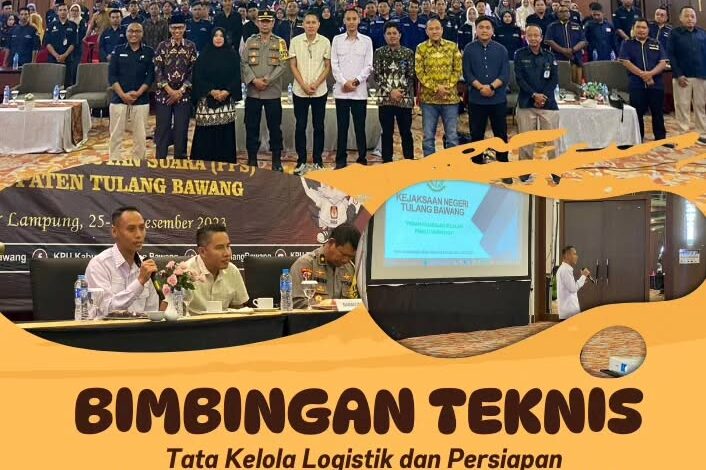  Kejaksaan Negeri Tulang Bawang menghadiri Kegiatan Bimbingan Teknis Tata Kelola Logistik dan Persiapan Sirekap pada Pemilihan Umum Tahun 2024 di Kabupaten Tulang Bawang