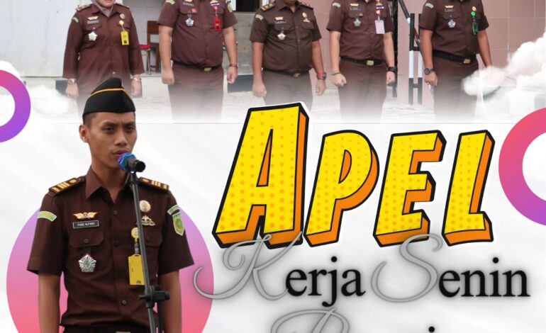  Kejaksaan Negeri Tulang Bawang melaksanakan Apel Kerja Senin pagi disertai Pembacaan Core Value Dan Employer Branding ASN
