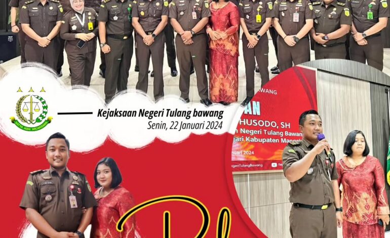  Kejakarta Negeri Tulang Bawang Melakukan Kegiatan Perpisahan (Pelepasan) Bonifatius Dani Husodo,SH selaku Kasubsi Penyidikan Kejaksaan Negeri Tulang Bawang Sebagai Kasubsi Penyidikan Kejaksaan Negeri Kabupaten Magelang