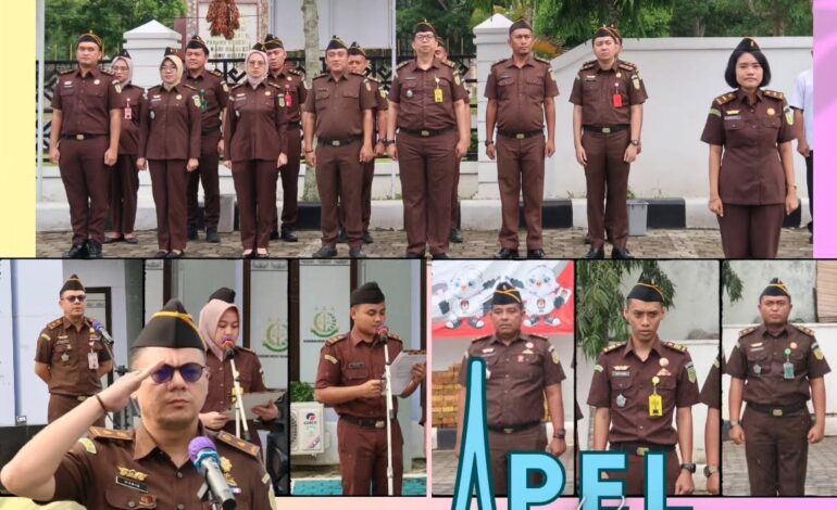  Kejaksaan Negeri Tulang Bawang melaksanakan Apel Kerja Senin pagi disertai Pembacaan Core Value Dan Employer Branding ASN