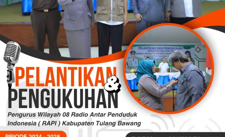  Kejaksaan Negeri Tulang Bawang menghadiri kegiatan Pelantikan dan Pengukuhan Pengurus Wilayah 08 Radio Antar Penduduk Indonesia ( RAPI )