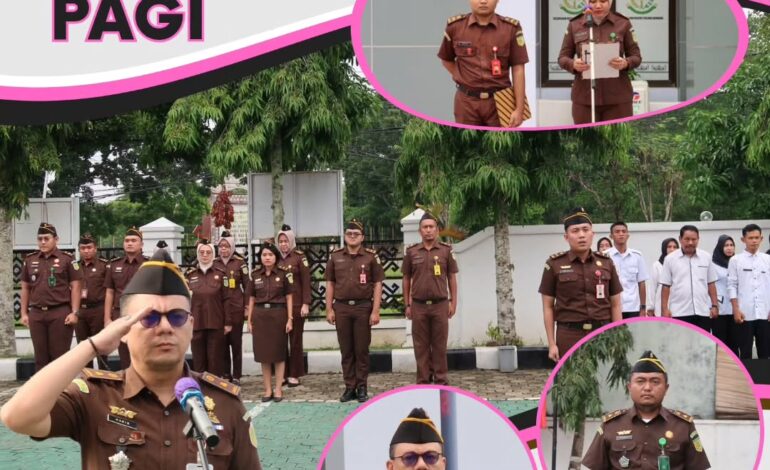 Kejaksaan Negeri Tulang Bawang melaksanakan Apel Kerja Senin pagi disertai Pembacaan Core Value Dan Employer Branding ASN