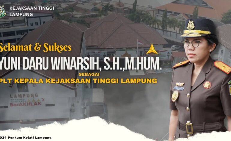  Kepala Kejaksaan Negeri Tulang Bawang Beserta Seluruh Jajaran Kejaksaan Negeri Tulang Bawang Mengucapkan “ Selamat dan Sukses Kepada Ibu Yuni Daru Winarsih,SH.,M.HUM sebagai Plt Kepala Kejaksaan Tinggi Lampung. 

@kejatilampung