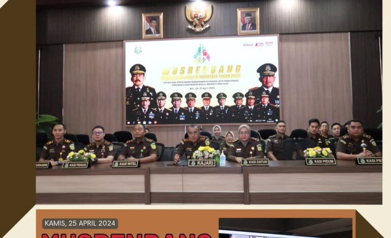  Kejaksaan Negeri Tulang Bawang mengikuti Video Conference (Vicon) Musrenbang Kejaksaan Republik Indonesia Tahun 2024