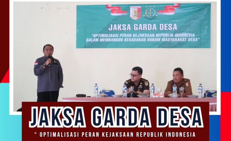  Kejaksaan Negeri Tulang Bawang Melakukan Kegiatan Jaksa Garda Desa di Balai Desa Panca Karsa Purna Jaya Kecamatan Banjar Agung Kabupaten Tulang Bawang dengan tema “Optimalisasi Peran Kejaksaan Republik Indonesia Dalam Membangun Kesadaran Hukum Masyarakat Desa”