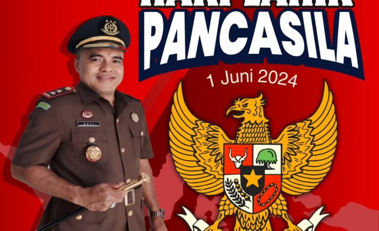  Kepala Kejaksaan Negeri Tulang Bawang beserta seluruh jajaran Kejaksaan Negeri Tulang Bawang mengucapkan “Selamat Memperingati Hari Lahir Pancasila”~ 1 Juni 2024
“Pancasila Pemersatu Bangsa Menuju Indonesia Emas 2045”

@kejaksaan.ri @kejatilampung