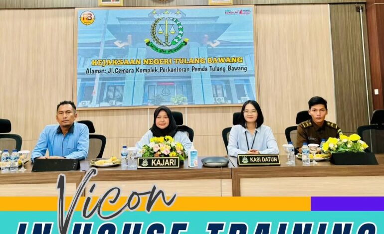  Kejaksaan Negeri Tulang Bawang Mengikuti Kegiatan Video Conference ( Vicon ) Pelaksanaan In House Training (IHT) dengan Tema Manajaemen Resiko dan Fraud Control System pada Perseroan Bidang Perdata dan Tata Usaha Negara